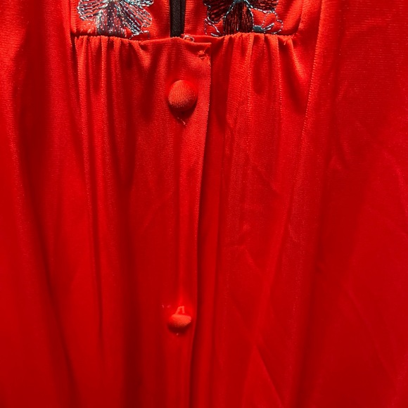 JCPenny Vintage Japanese Inspired Red Misses Medium  Robe - Picture 6 of 15